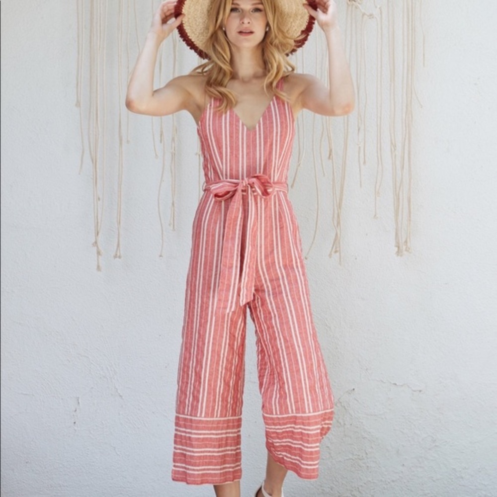 COPY - Pink stripe jumpsuit